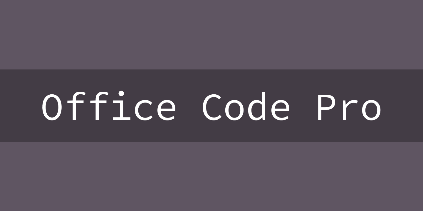 Beispiel einer Office Code Pro-Schriftart #1